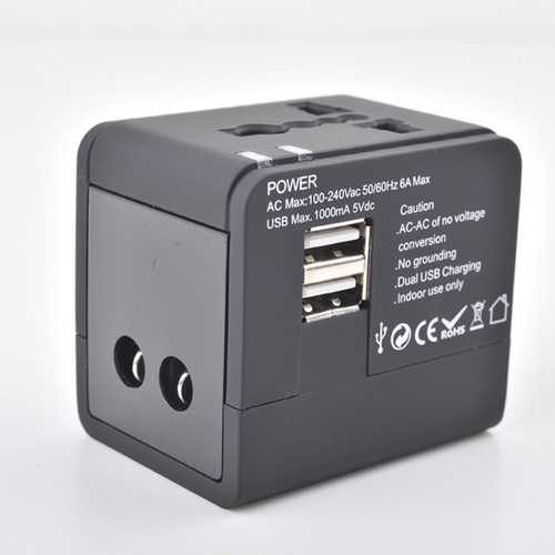 WTA-506U Multifunction Universal Worldwide Travel Charger Converter Adapter Plug