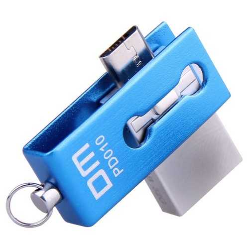 DM PD010 Micro USB USB OTG Flash Drive 16G Pen Drive Portable Metal Waterproof USB Stick