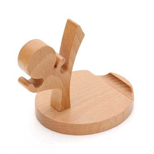 Universal Unique Wooden Kongfu Style Holder Kongfu Kid Phone Stand for iPhone 7 Samsung S8 Xiaomi