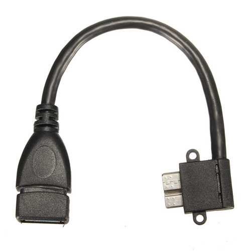 Angled Micro USB 3.0 Male To USB 3.0 Female OTG Cable