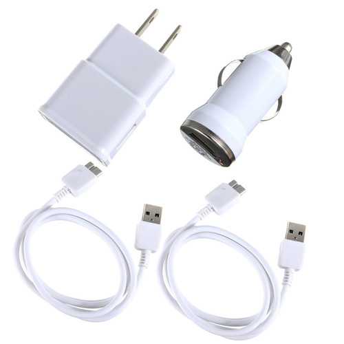 Combination Micro USB Cable + Wall and Car Charger OEM For Samsung Galaxy Note 3 S5