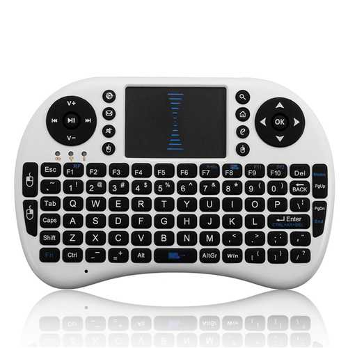 Mini 2.4G Wireless Keyboard With Touchpad Fly Mouse For PC Android TV White