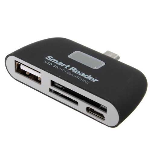 OTG Micro USB SD TF Card Reader USB2.0 Adapter Connector For Tablet Cell Phone