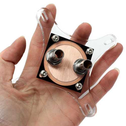 Water Cooling Block 50mm Copper Base Cool Inner Channel For AMD INTEL CPU