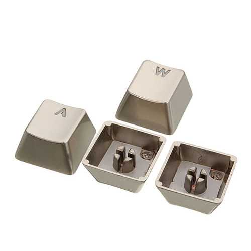 Zinc Alloy Transparent WASD Metal Mechanical Keyboard Keycaps for Cherry MX