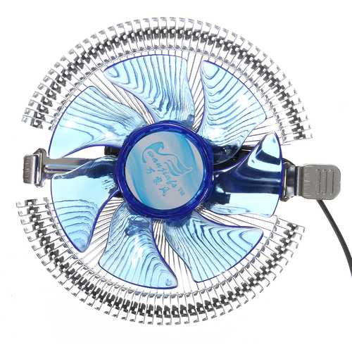 Quiet Blue LED CPU Cooler Cooling Fan Heat Sink for Intel LGA775 1155/1156 i3/i5/i7 AM2 AM3