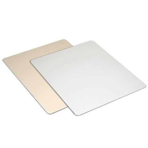 Metal Aluminum Alloy Slim 220x180x2 mm Mouse Pad With Non-slip Rubber Base