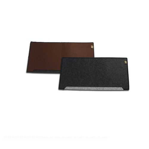 NGWX Super Large Simple Fashion 650x340mm Felt Computer Desk Pad-Brown/Dark Grey