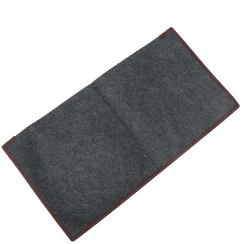 NGWX Super Large Simple Fashion 650x340mm Felt Computer Desk Pad-Brown/Dark Grey