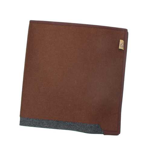 NGWX Super Large Simple Fashion 650x340mm Felt Computer Desk Pad-Brown/Dark Grey