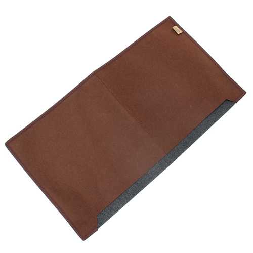 NGWX Super Large Simple Fashion 650x340mm Felt Computer Desk Pad-Brown/Dark Grey