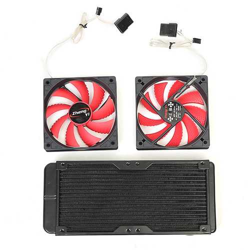 PC Liquid Cooling 240 Radiator Kit Pump Reservoir CPU GPU Block Pump Reservoir Tubing Barb 3/8 ID