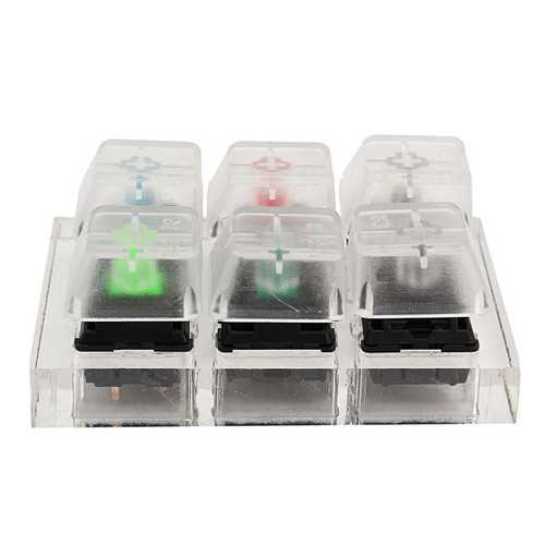 6X Mechanical Keyboard Switches Tester Kit Clear Keycaps Sampler For Cherry MX