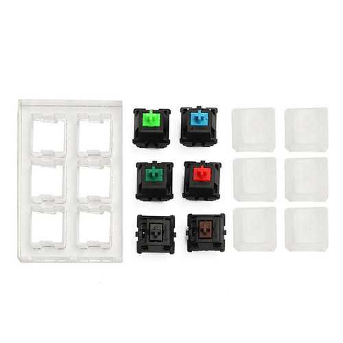 6X Mechanical Keyboard Switches Tester Kit Clear Keycaps Sampler For Cherry MX