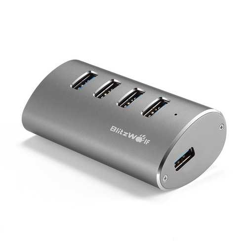 BlitzWolf® BW-H1 4-Port USB 3.0 High Speed Portable Aluminum Alloy Hub For Computer Laptop