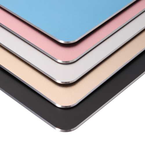 240x170x3mm Luxury Aluminum Alloy Non-Slip Rubber Base Waterproof Mouse Pad