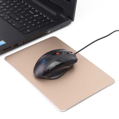 240x170x3mm Luxury Aluminum Alloy Non-Slip Rubber Base Waterproof Mouse Pad