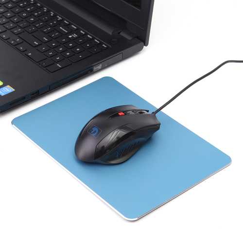 240x170x3mm Luxury Aluminum Alloy Non-Slip Rubber Base Waterproof Mouse Pad