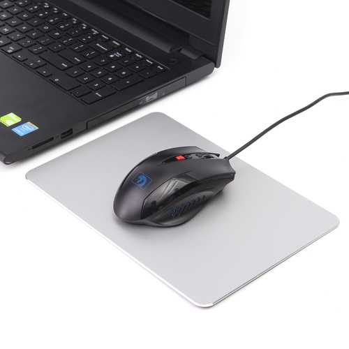 240x170x3mm Luxury Aluminum Alloy Non-Slip Rubber Base Waterproof Mouse Pad