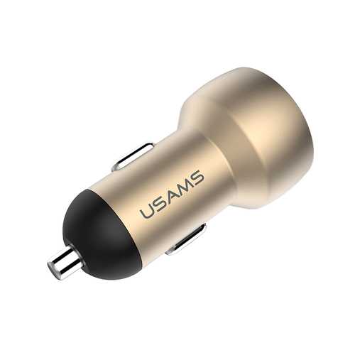 USAMS 5V 3.4A Quick Charge Dual USB Port LED Display Car Charger for Mobile Phone