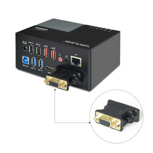 Wavlink WL-UG39DK3 Multifunctional USB 3.0 to DVI HDMI Audio RJ45 Port USB Hub Docking Station