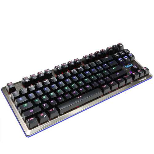 E-Blue K727 87 Keys NKRO USB Wired Mixed Backlit Mechanical Gaming Keyboard Blue Switch Black Switch