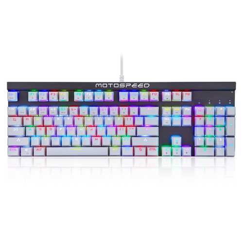 Motospeed CK103 104 Key NKRO USB Wired RGB Backlit Mechanical Gaming Keyboard Outemu Blue Red Switch