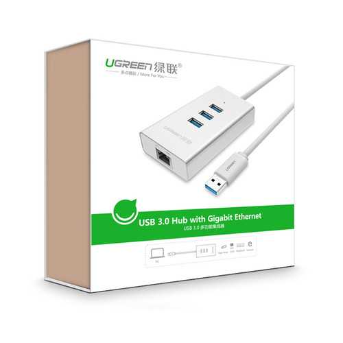 UGreen USB to Gigabit Ethernet USB 3.0 3Ports Convertor for Laptop Desktop Notebook