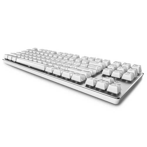 Rapoo V500S Ice Crystal 87 Key USB Wired White Backlit Mechanical Gaming Keyboard Brown Switch