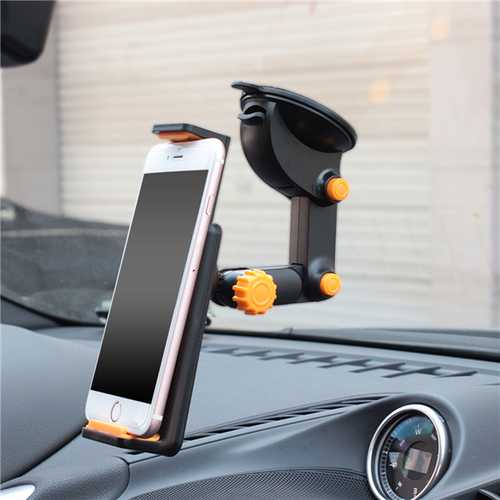 Universal 360°Car Holder Wind Shield Mount Bracket For Cell Phone Pad GPS Tablet Stand