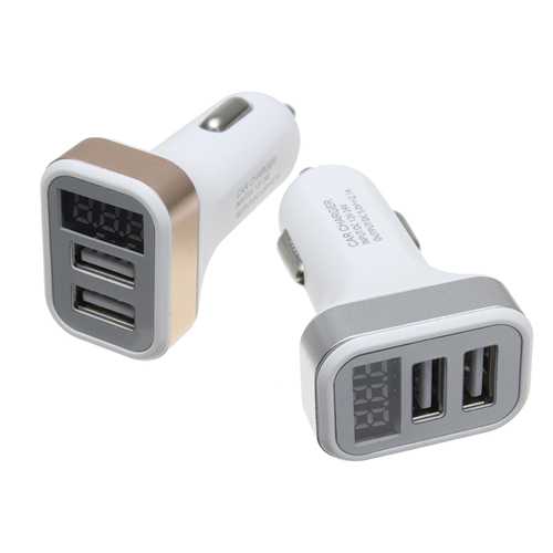 Portable Dual USB Ports Car Charger Universal Power Charging For Cell Phone Tablet