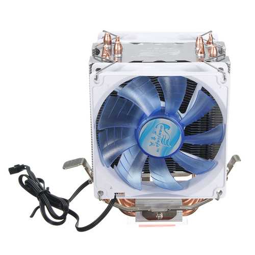 92mm 3 Pin Blue LED Copper CPU Cooler Cooling Fan Heat Sink for Intel LGA775/1156/1155 AMD AM2/2+/3