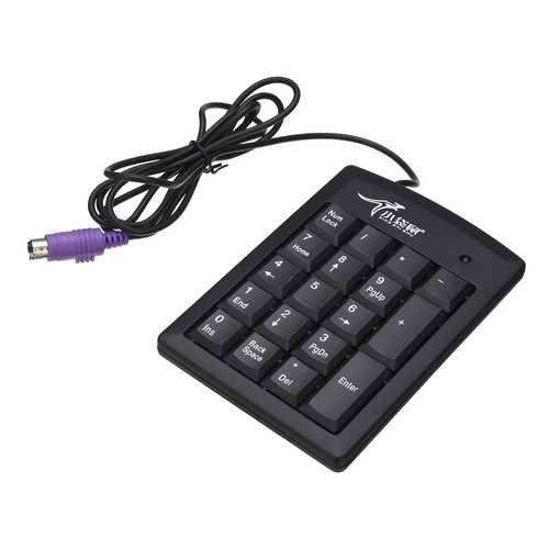 Black Pure PS/2 Numeric Keypad Numpad Number Mini Pad Keyboard