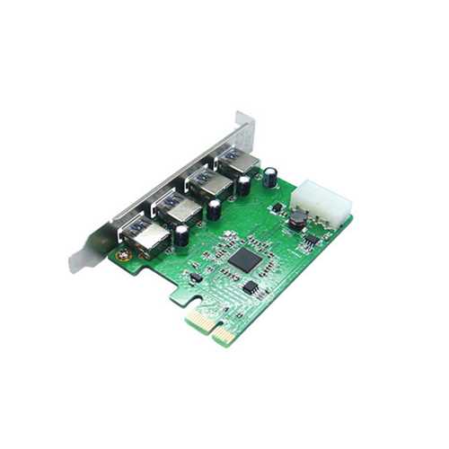 IOCREST 188-4U PCI-E to 4 USB 3.0 Ports Expansion Convert Card for Desktop