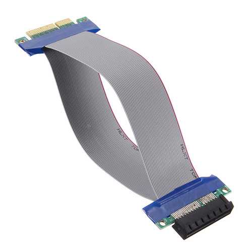 PCI-E x4 Flexible Cable Steel Ring Card for 1U 2U PCI-E