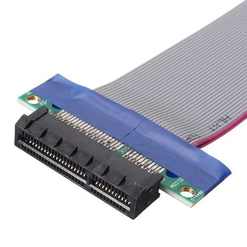 PCI-E x4 Flexible Cable Steel Ring Card for 1U 2U PCI-E