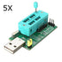 5Pcs CH341A 24 25 Series EEPROM Flash BIOS DVD USB Programmer