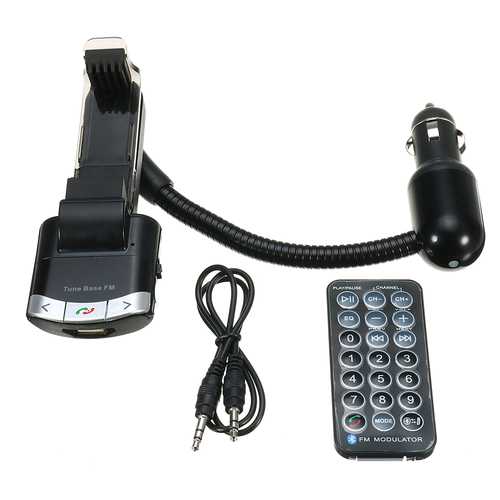 DC 12-24V Bluetooth Hands Free FM Transimittervs USB Car Kit Charger MP3 Player Phone Holder