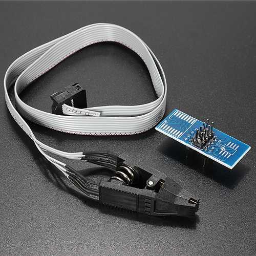 SOP8 SOIC8 Test Clip Module With Cable For EEPROM 93CXX / 25CXX / 24CXX In Circuit Programming