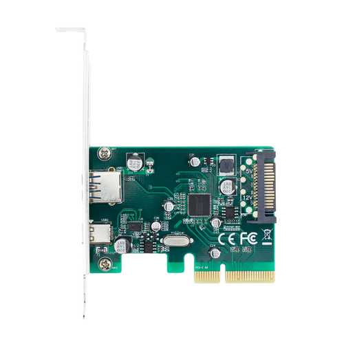 Ult Unite 10Gbps PCI-E 4x to USB 3.1 USB 3.0/Type-C Expension Card Adapter with SATA Power