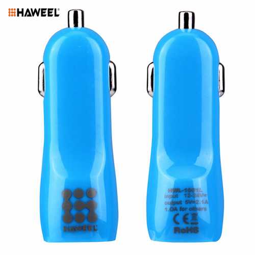 HAWEEL Duckbill 5V 2.1A Dual USB Car Charger For Cell Phone Tablet