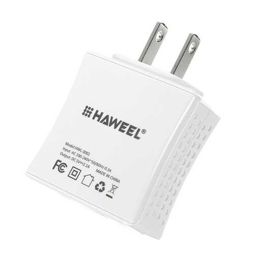 HAWEEL Dual USB 5V 3.1A US Plug Travel Charger