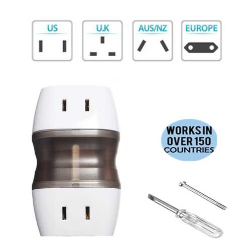 Universal World Travel Adapter Plug AC Power US UK AU EUROPE For Tablet Cell Phone