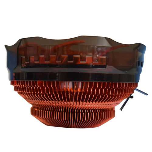 Pccooler E121M 4 Pin 12cm Orange LED CPU Cooler Cooling Fan For Intel LGA775 LGA115X AMD AM2 AM3