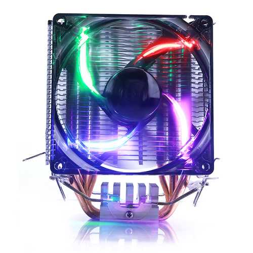 Pccooler S99 Butterfly Shaped 4 Pin CPU Cooler Cooling Fans Heat Sink for AMD939 AM2+ Intel LGA775