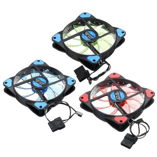 3/4-Pin 120mm 180mA 2100RPM PC Computer Case CPU Cooler Cooling Fan with LED Light