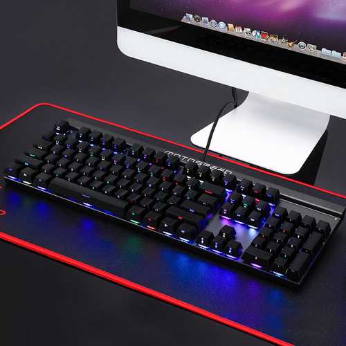 Motospeed CK103 Side Printed 104 Key NKRO RGB Mechanical Gaming Keyboard Blue Red Outemu Switch