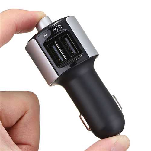 5V 3.4A Dual USB Port Car Charger Adapter For Tablet With Wireless Bluetooth