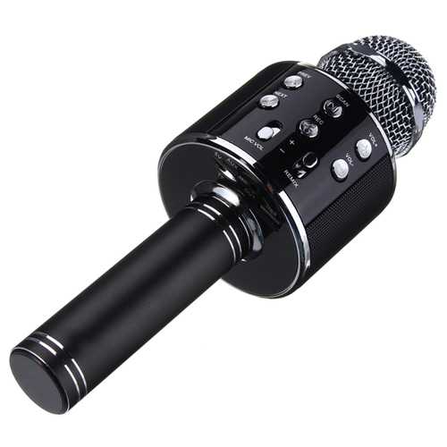 Wireless Mini Portable WS-858 Karaoke Microphone Bluetooth USB Speaker Outdoor