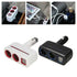 Dual USB Ports 3.1A 12V Car Cigarette Lighter Socket Two Way Charger with LED Light for S8 Mi6